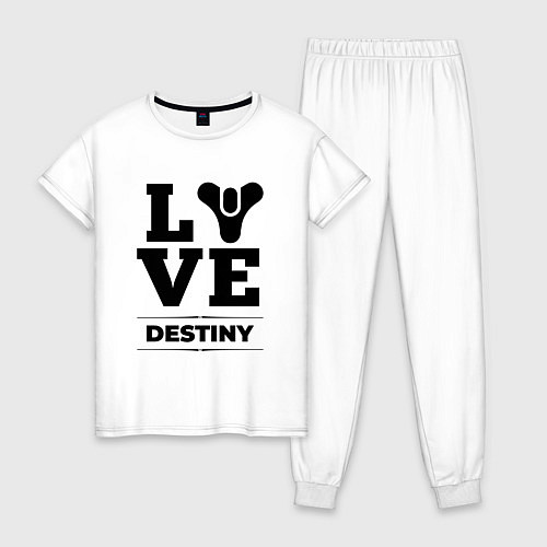 Женская пижама Destiny love classic / Белый – фото 1