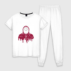 Пижама хлопковая женская Squid game man, цвет: белый