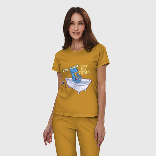 Женская пижама Lumpy - high voltage / Горчичный – фото 3