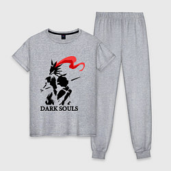 Пижама хлопковая женская Dark Souls, цвет: меланж