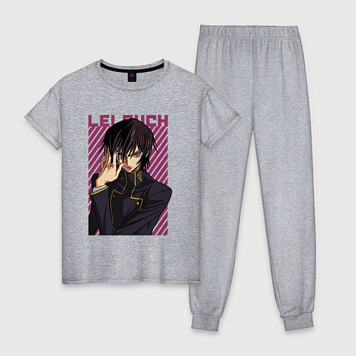 Женская пижама Лелуш Черный принц / Меланж – фото 1