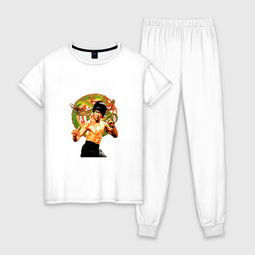 Женская пижама Bruce Lee kung fu / Белый – фото 1
