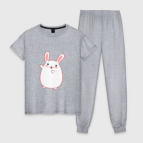 Женская пижама Круглый кролик / Меланж – фото 1