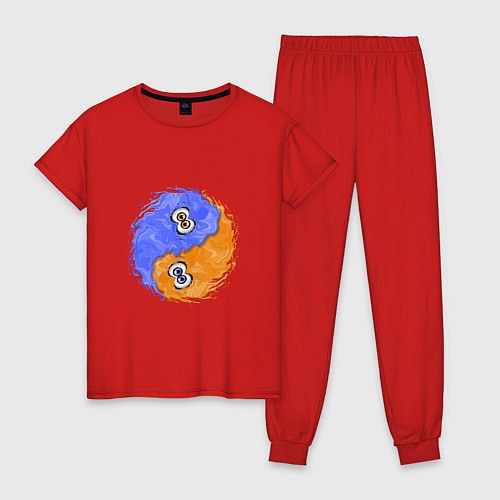 Женская пижама Вода и огонь / Красный – фото 1