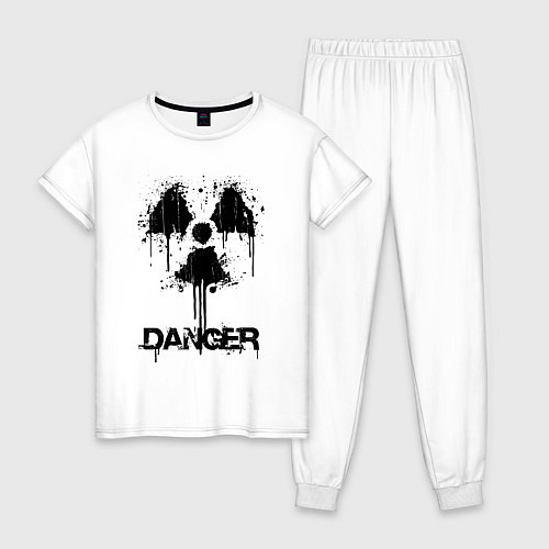 Женская пижама Danger radiation symbol / Белый – фото 1