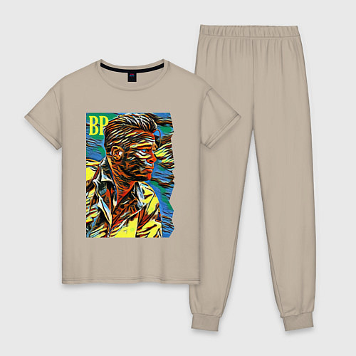 Женская пижама Брэд Питт - кадр из фильма Ярость / Миндальный – фото 1