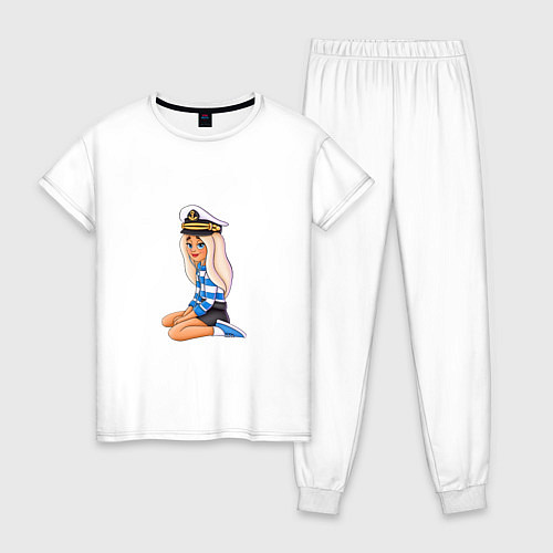 Женская пижама Девочка морячка / Белый – фото 1