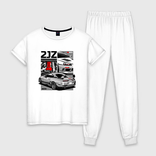 Женская пижама Toyota Supra mk4 2JZ / Белый – фото 1