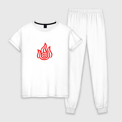 Женская пижама Рисованный символ народа огня / Белый – фото 1