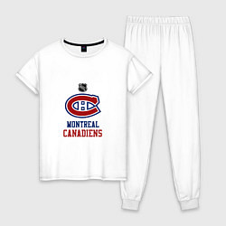 Пижама хлопковая женская Монреаль Канадиенс - НХЛ, цвет: белый