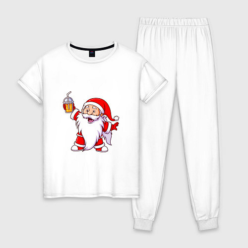 Женская пижама Санта весельчак / Белый – фото 1