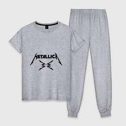 Пижама хлопковая женская Metallica, цвет: меланж