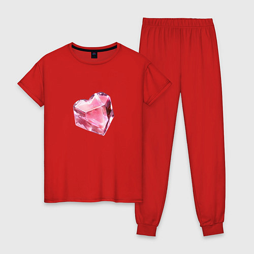 Женская пижама Рубиновое сердце / Красный – фото 1