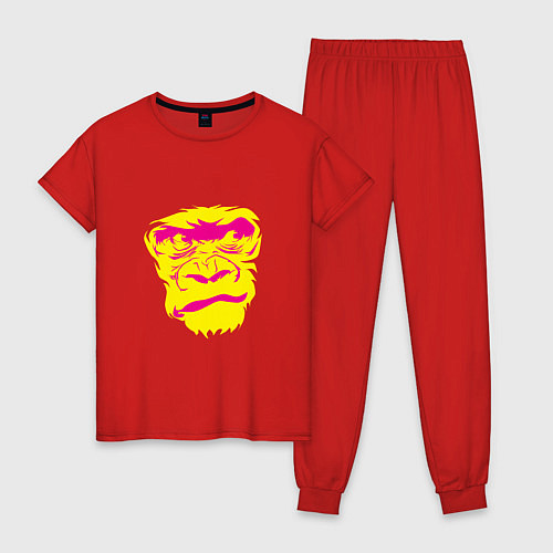 Женская пижама Gorilla face / Красный – фото 1