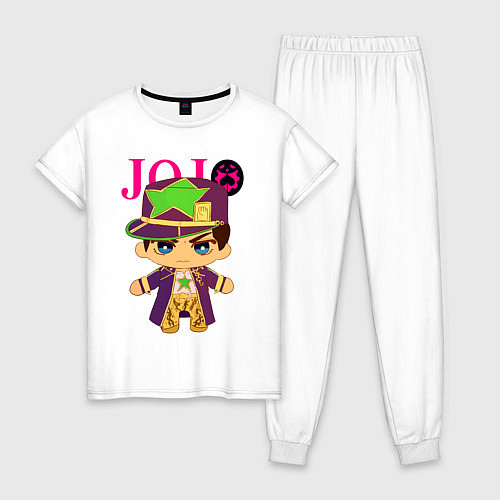 Женская пижама Little Jotaro Cujo - JoJo Bizarre Adventure / Белый – фото 1