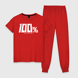 Пижама хлопковая женская Dope street market 100%, цвет: красный