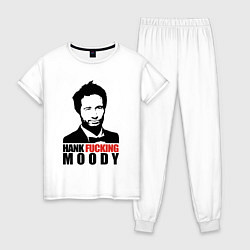 Пижама хлопковая женская Hank Moody, цвет: белый