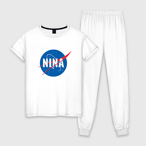 Женская пижама Нина в стиле NASA / Белый – фото 1