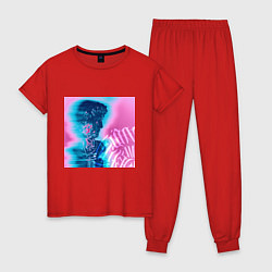 Пижама хлопковая женская Neo-David, цвет: красный