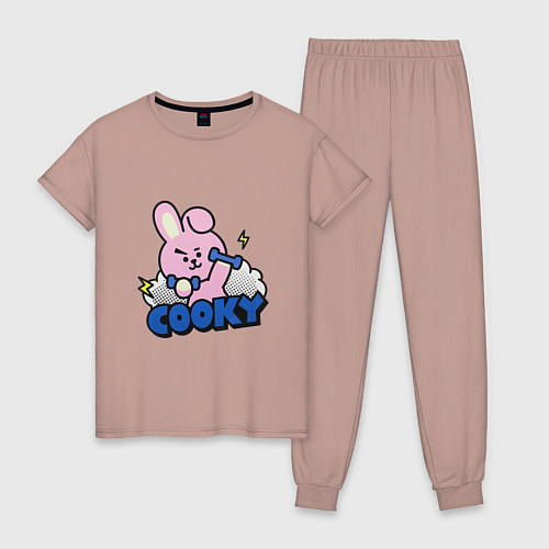 Женская пижама Cooky BT21 Jungkook / Пыльно-розовый – фото 1