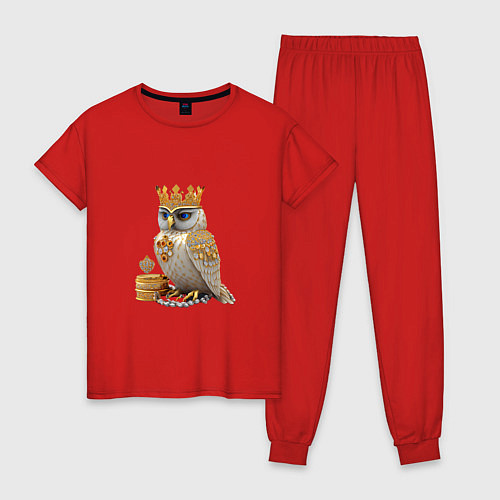Женская пижама Золотая сова / Красный – фото 1
