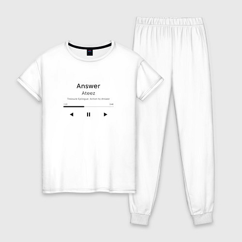 Женская пижама Ateez Answer / Белый – фото 1