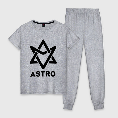 Женская пижама Astro black logo / Меланж – фото 1