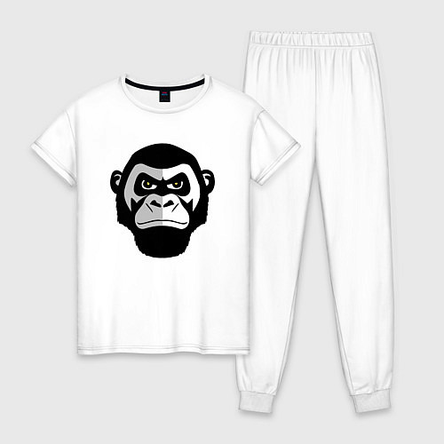 Женская пижама Serious gorilla / Белый – фото 1