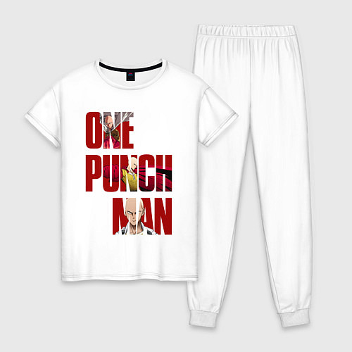 Женская пижама Ванпанчмен Сайтама / Белый – фото 1