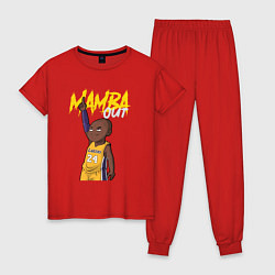 Пижама хлопковая женская Mamba out, цвет: красный