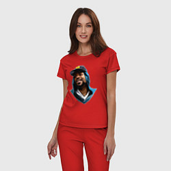Пижама хлопковая женская Method Man, цвет: красный — фото 2