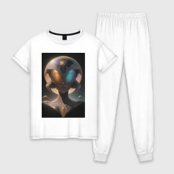 Женская пижама Космос: путешественник с далеких планет