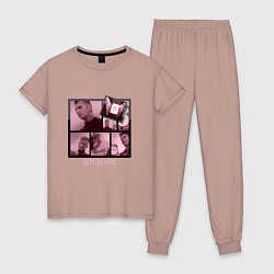 Пижама хлопковая женская Depeche Mode - Little 15, цвет: пыльно-розовый