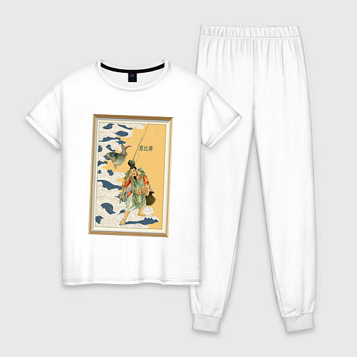 Женская пижама Японски бог рыбалки и удачи / Белый – фото 1