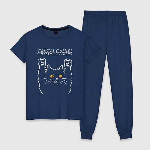 Женская пижама Crystal Castles rock cat / Тёмно-синий – фото 1