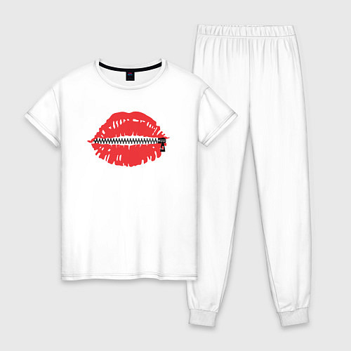 Женская пижама Закрой рот / Белый – фото 1
