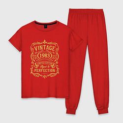 Пижама хлопковая женская 1983 возраст совершенства, цвет: красный