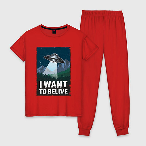 Женская пижама Believe / Красный – фото 1