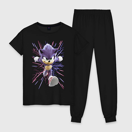 Женская пижама Sonic is running / Черный – фото 1