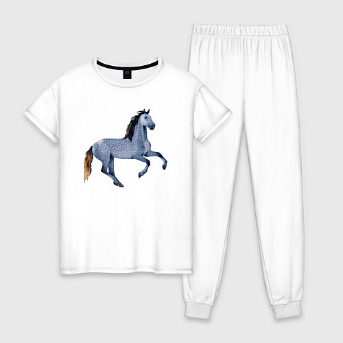 Женская пижама Андалузская лошадь / Белый – фото 1