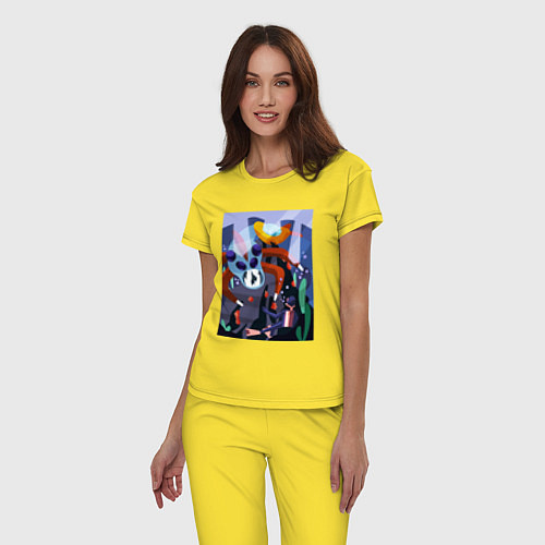 Женская пижама Subnautica морские чудовища / Желтый – фото 3
