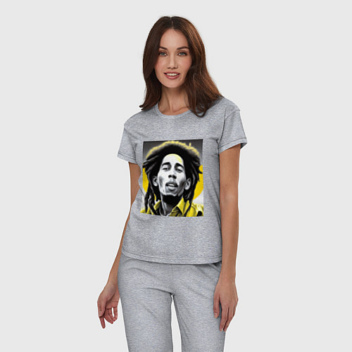 Женская пижама Bob Marley Digital Art / Меланж – фото 3