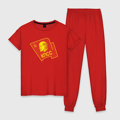 Женская пижама Ленин КПСС / Красный – фото 1