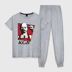 Пижама хлопковая женская KGB Lenin, цвет: меланж