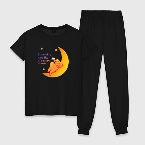 Женская пижама Сияй как звезды над нами / Черный – фото 1