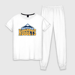 Пижама хлопковая женская Denver Nuggets, цвет: белый