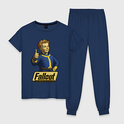 Пижама хлопковая женская Real vault boy, цвет: тёмно-синий