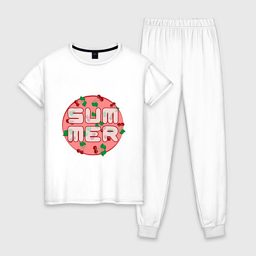 Женская пижама Summer cherry / Белый – фото 1