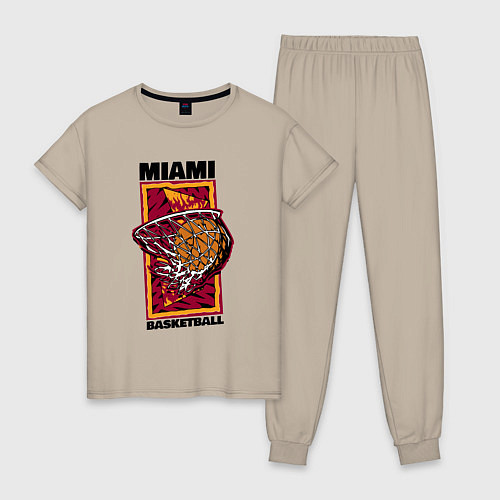 Женская пижама Miami Heat shot / Миндальный – фото 1