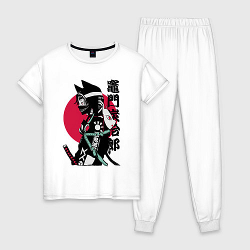 Женская пижама Samurai cat women / Белый – фото 1